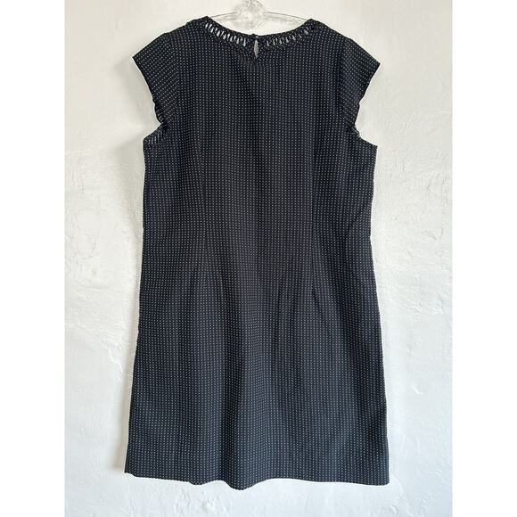 Joe's Jeans Polka Dot Ruffle Shift Dress Size M Black White - Picture 3 of 9